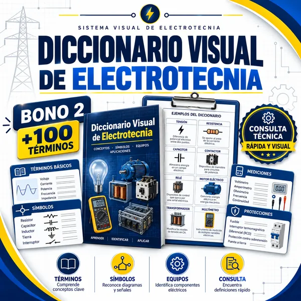 Capa del bono 02: DICIONÁRIO VISUAL DE +100 TERMOS ELÉTRICOS