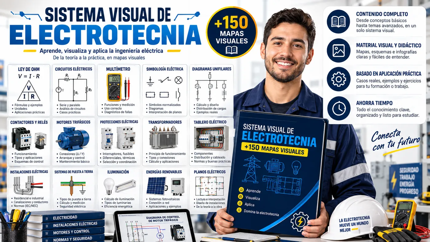 Sistema Visual de Eletrotécnica: pasta com +150 mapas visuais e temas organizados